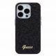 Guess PU Square Mirror Script Logo Leather Hard Case - дизайнерски кожен кейс за iPhone 15 Pro (черен) 2