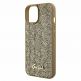 Guess PU Square Mirror Script Logo Leather Hard Case - дизайнерски кожен кейс за iPhone 15 (златист) 3
