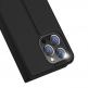 Dux Ducis Skin Pro Case - кожен калъф с поставка и отделение за кр. карти за iPhone 15 Pro Max (черен) 2
