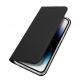 Dux Ducis Skin Pro Case - кожен калъф с поставка и отделение за кр. карти за iPhone 15 Pro Max (черен) 3