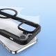 Dux Ducis Skin X Pro Magnetic Wallet Case - удароустойчив хибриден кожен кейс с отделение за карти и MagSafe за iPhone 15 Pro Max (черен-прозрачен) 10