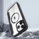 Dux Ducis Skin X Pro Magnetic Wallet Case - удароустойчив хибриден кожен кейс с отделение за карти и MagSafe за iPhone 15 Pro Max (черен-прозрачен) 11