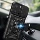 Armor Camshield Hybrid Case With Stand - хибриден удароустойчив кейс с пръстен против изпускане за iPhone 15 Pro Max (черен) 1