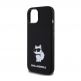 Karl Lagerfeld Liquid Silicone Choupette NFT Case - дизайнерски силиконов кейс за iPhone 15 (черен) 4