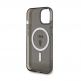 Karl Lagerfeld IML Ikonik MagSafe Case - дизайнерски силиконов кейс с MagSafe за iPhone 15 (черен) 5