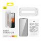 Baseus Sapphire Privacy Tempered Glass Film (0.30mm) - калено стъклено защитно покритие с определен ъгъл на виждане за дисплея на iPhone 15 Pro (черен-прозрачен) 2