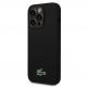 Lacoste Croc Logo Liquid Silicone MagSafe Case - дизайнерски силиконов калъф с MagSafe за iPhone 15 Pro Max (черен)  1