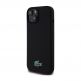 Lacoste Croc Logo Liquid Silicone MagSafe Case - дизайнерски силиконов калъф с MagSafe за iPhone 15 (черен)  1