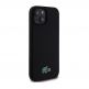 Lacoste Croc Logo Liquid Silicone MagSafe Case - дизайнерски силиконов калъф с MagSafe за iPhone 15 (черен)  3