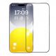 Baseus Glare Repelling Tempered Glass Film (0.30mm) - матирано калено стъклено защитно покритие за дисплея на iPhone 15 Pro Max (черен-прозрачен) 1
