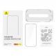 Baseus Glare Repelling Tempered Glass Film (0.30mm) - матирано калено стъклено защитно покритие за дисплея на iPhone 15 Pro (черен-прозрачен) 2