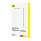 Baseus Glare Repelling Tempered Glass Film (0.30mm) - матирано калено стъклено защитно покритие за дисплея на iPhone 15 Pro (черен-прозрачен) 3