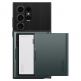 Spigen Slim Armor CS Case - хибриден кейс с отделение за кр. карти и най-висока степен на защита за Samsung Galaxy S24 Ultra (зелен) 2