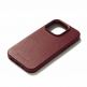 Mujjo Full Leather MagSafe Case - премиум кожен (естествена кожа) кейс с MagSafe за iPhone 15 Pro (червен) 2