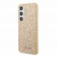 Guess Glitter Flakes Metal Logo Case - хибриден удароустойчив кейс за Samsung Galaxy S24 (златист) 1