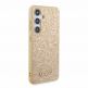 Guess Glitter Flakes Metal Logo Case - хибриден удароустойчив кейс за Samsung Galaxy S24 (златист) 3