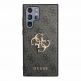 Guess PU 4G Metal Logo Leather Hard Case - дизайнерски кожен кейс за Samsung Galaxy S24 Ultra (сив) 2