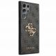 Guess PU 4G Metal Logo Leather Hard Case - дизайнерски кожен кейс за Samsung Galaxy S24 Ultra (сив) 3