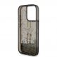 Guess Liquid Glitter Gold Stripe Case - дизайнерски кейс с висока защита за iPhone 15 Pro Max (черен) 5
