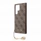 Guess PU 4G Charms Collection Leather Hard Case - дизайнерски кожен кейс за Samsung Galaxy S24 Ultra (кафяв) 4