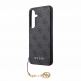 Guess PU 4G Charms Collection Leather Hard Case - дизайнерски кожен кейс за Samsung Galaxy S24 (сив) 4