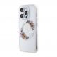 Guess Flowers Ring Glossy Logo MagSafe Case - хибриден удароустойчив кейс с MagSafe за iPhone 15 Pro (прозрачен) 1
