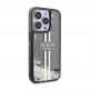 Guess Liquid Glitter Gold Stripe Case - дизайнерски кейс с висока защита за iPhone 15 Pro (черен) 3