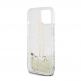 Guess Liquid Glitter Gold Stripe Case - дизайнерски кейс с висока защита за iPhone 15 (прозрачен) 5