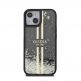 Guess Liquid Glitter Gold Stripe Case - дизайнерски кейс с висока защита за iPhone 15 (черен) 2