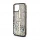 Guess Liquid Glitter Gold Stripe Case - дизайнерски кейс с висока защита за iPhone 15 (черен) 4