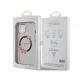 Guess Flowers Ring Glossy Logo MagSafe Case - хибриден удароустойчив кейс с MagSafe за iPhone 15 (черен-прозрачен) 6