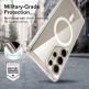ESR Classic Hybrid HaloLock MagSafe Case - хибриден кейс с висока степен на защита с MagSafe за Samsung Galaxy S24 Ultra (прозрачен)  5