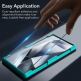 ESR Screen Shield Tempered Glass and Camera Glass Protection Set - комплект 2 броя стъклени защитни покрития за дисплея и 1 брой предпазни стъклени лещи за камерата на Samsung Galaxy S24 Ultra (черен-прозрачен) 5