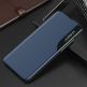 Eco Leather View Case - кожен калъф, тип портфейл за Samsung Galaxy S24 Ultra (син)  1