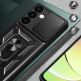 Armor Camshield Hybrid Case With Stand - хибриден удароустойчив кейс с пръстен против изпускане за Samsung Galaxy S24 (черен) 8