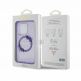 Guess Flowers Ring Glossy Logo MagSafe Case - хибриден удароустойчив кейс с MagSafe за iPhone 15 Pro (лилав-прозрачен) 6