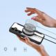 Dux Ducis Skin X Pro Magnetic Wallet Case - удароустойчив хибриден кожен кейс с отделение за карти и MagSafe за Samsung Galaxy S24 (черен-прозрачен) 2
