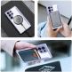 Dux Ducis Skin X Pro Magnetic Wallet Case - удароустойчив хибриден кожен кейс с отделение за карти и MagSafe за Samsung Galaxy S24 Ultra (лилав-прозрачен) 4