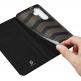 Dux Ducis Skin Pro Case - кожен калъф с поставка и отделение за кр. карти за Samsung Galaxy S24 Plus (черен) 7