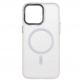 OBALME Misty Keeper MagSafe Case - хибриден удароустойчив кейс с MagSafe за iPhone 15 Pro Max (бял-прозрачен) 1