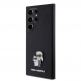 Karl Lagerfeld PU Saffiano Metal Karl and Choupette Case - дизайнерски кожен кейс за Samsung Galaxy S24 Ultra (черен) 1