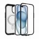 Otterbox Defender XT Case - хибриден удароустойчив кейс с MagSafe за iPhone 15, iPhone 14, iPhone 13 (черен-прозрачен) 2