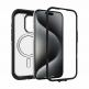 Otterbox Defender XT Case - хибриден удароустойчив кейс с MagSafe за iPhone 15 Pro Max (черен-прозрачен) 2