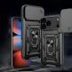 Хибриден удароустойчив кейс с пръстен против изпускане за iPhone 17 Pro Max - Techsuit CamShield Case (черен) 1