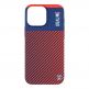 Поликарбонатов кейс за iPhone 16 Pro Max - OBALME Flossy Stripes Hard Case (син-червен) 1