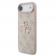Дизайнерски кожен кейс с връзка за ръка за iPhone 17 Air - Guess PU 4G Metal Logo Strap Case (розов) 1