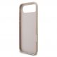 Дизайнерски кожен кейс с връзка за ръка за iPhone 17 Air - Guess PU 4G Metal Logo Strap Case (розов) 4