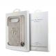 Дизайнерски кожен кейс с връзка за ръка за iPhone 17 Air - Guess PU 4G Metal Logo Strap Case (розов) 6
