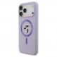 Дизайнерски силиконов кейс с MagSafe за iPhone 17 Pro Max - Karl Lagerfeld Liquid Silicone Karl and Choupette Heads MagSafe Case (лилав) 1