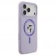 Дизайнерски силиконов кейс с MagSafe за iPhone 17 Pro Max - Karl Lagerfeld Liquid Silicone Karl and Choupette Heads MagSafe Case (лилав) 3
